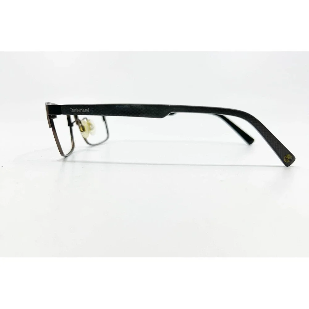 Timberland Eyeglasses Mens Brown TB1547 049 Carbon Fiber Rectangular 53-17-140